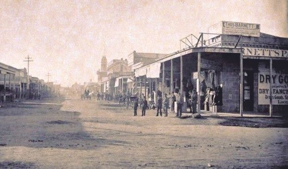 Virginia Street and Second Street, Reno, 1882.