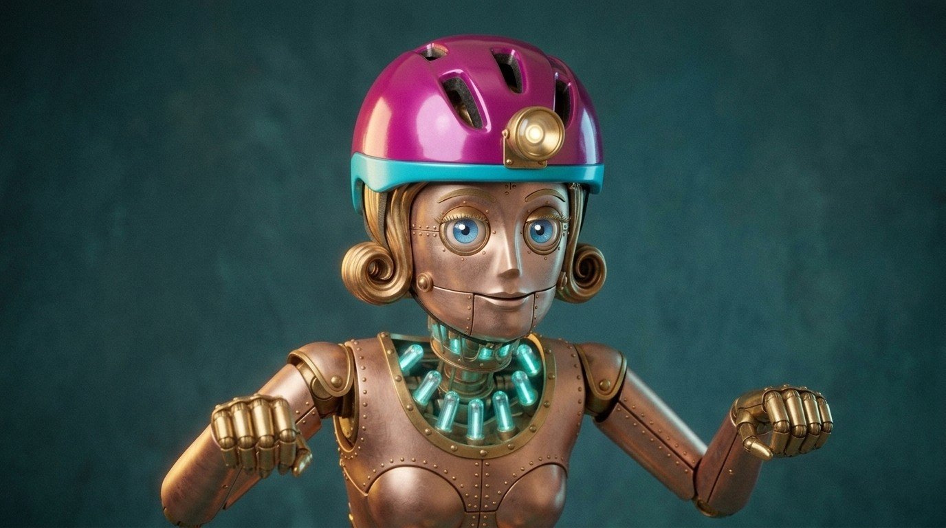 GlazyArray in the bike helmet
