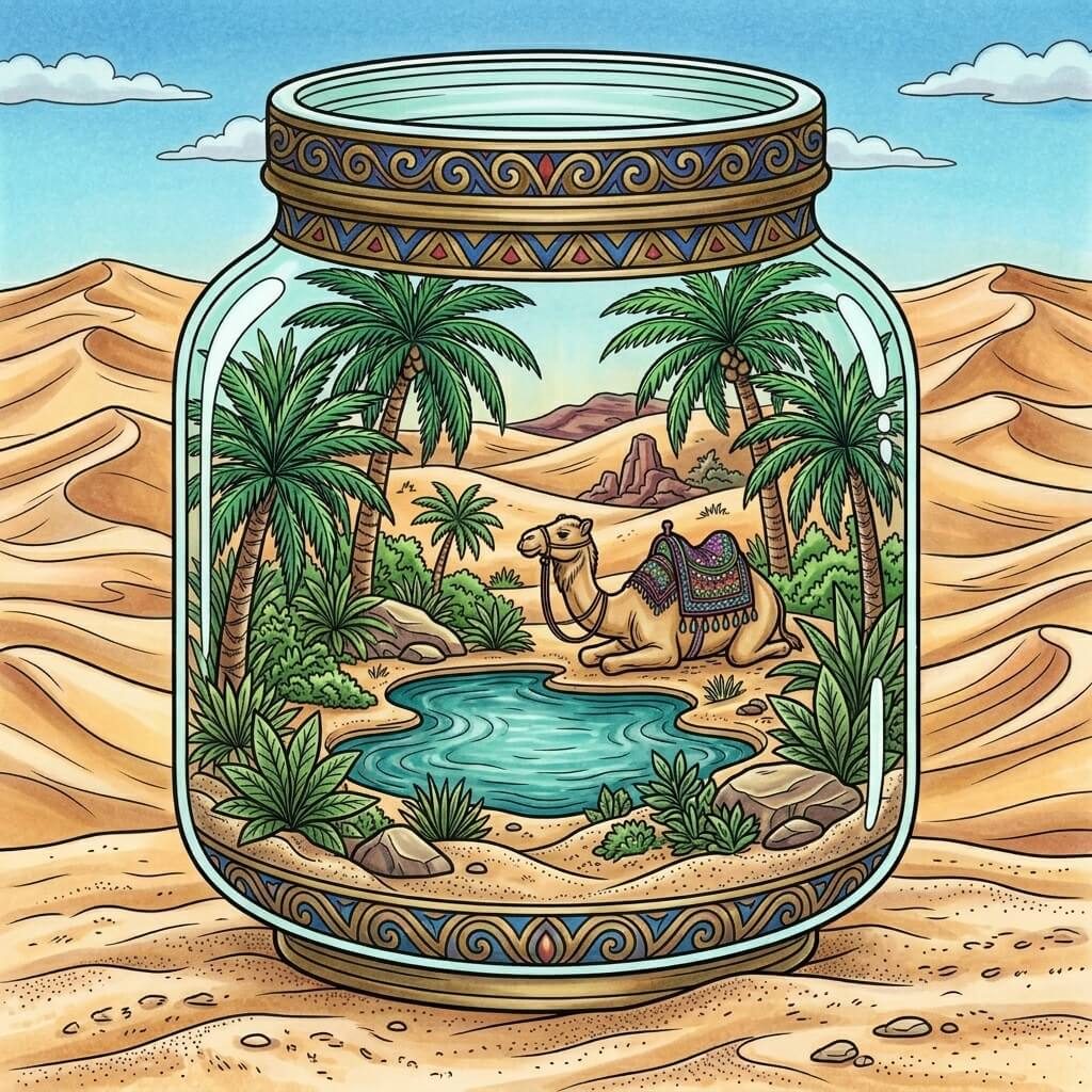 Oasis scene - color.