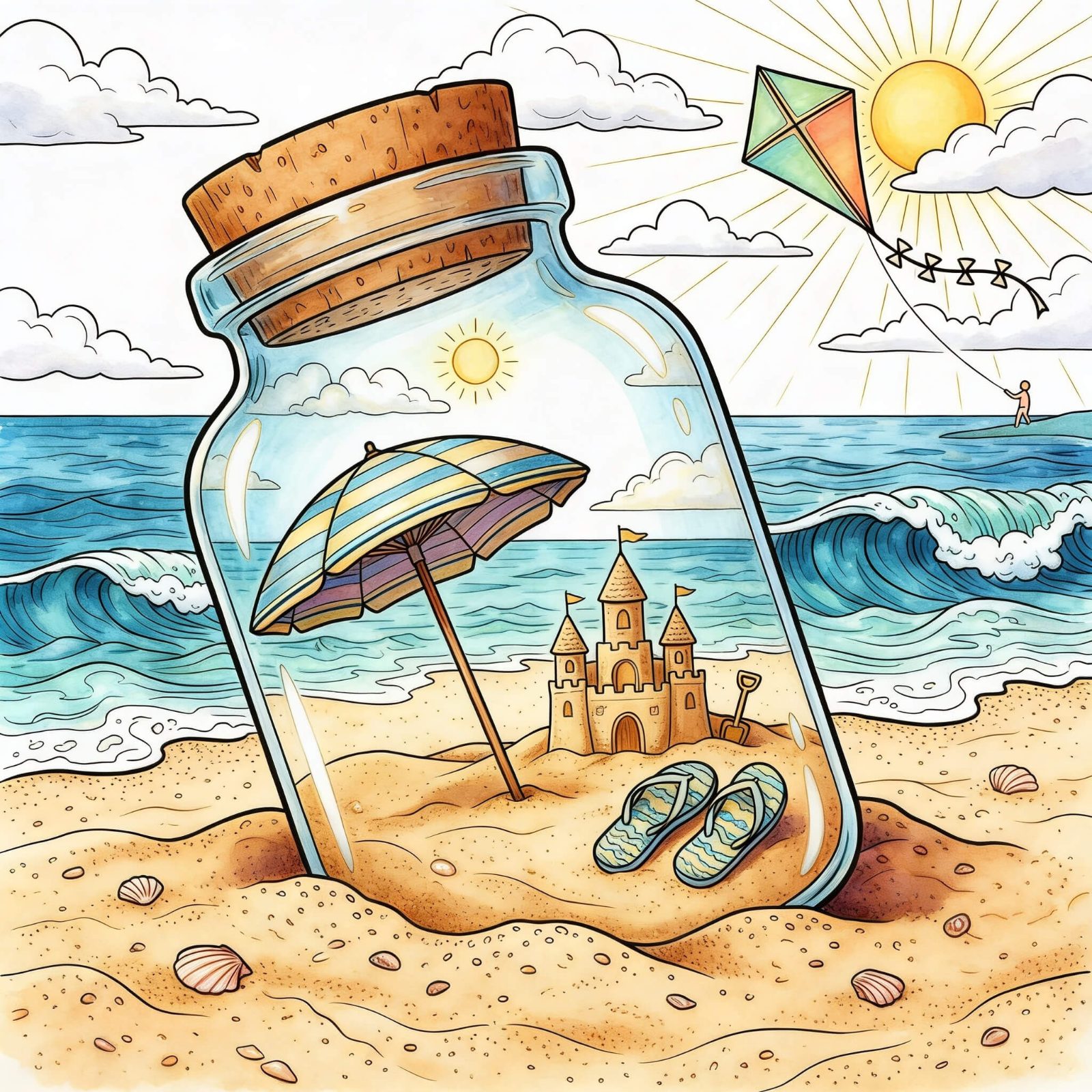 Beach Jar - color.