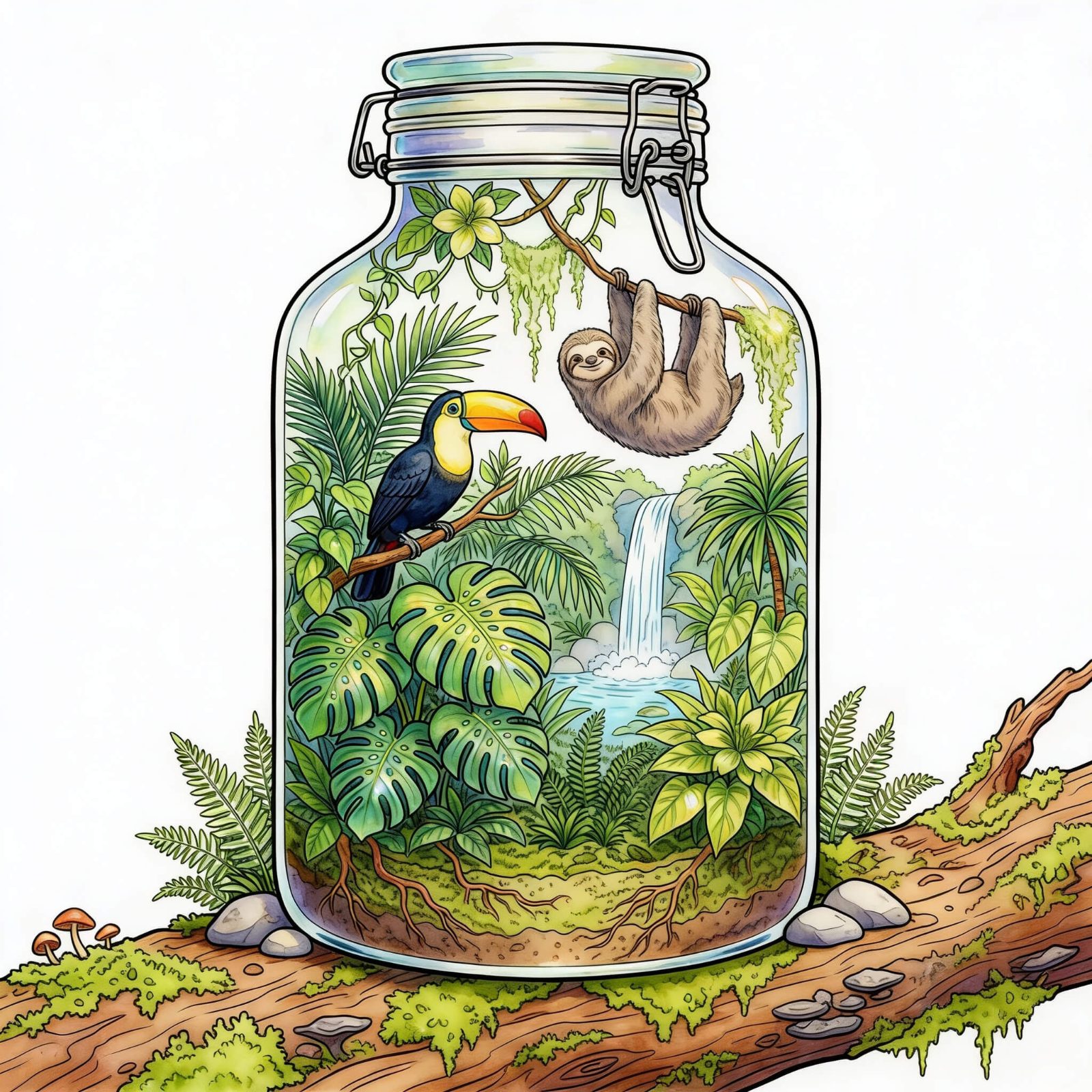 Jungle jar scene - color.