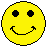 A smiley face, winking